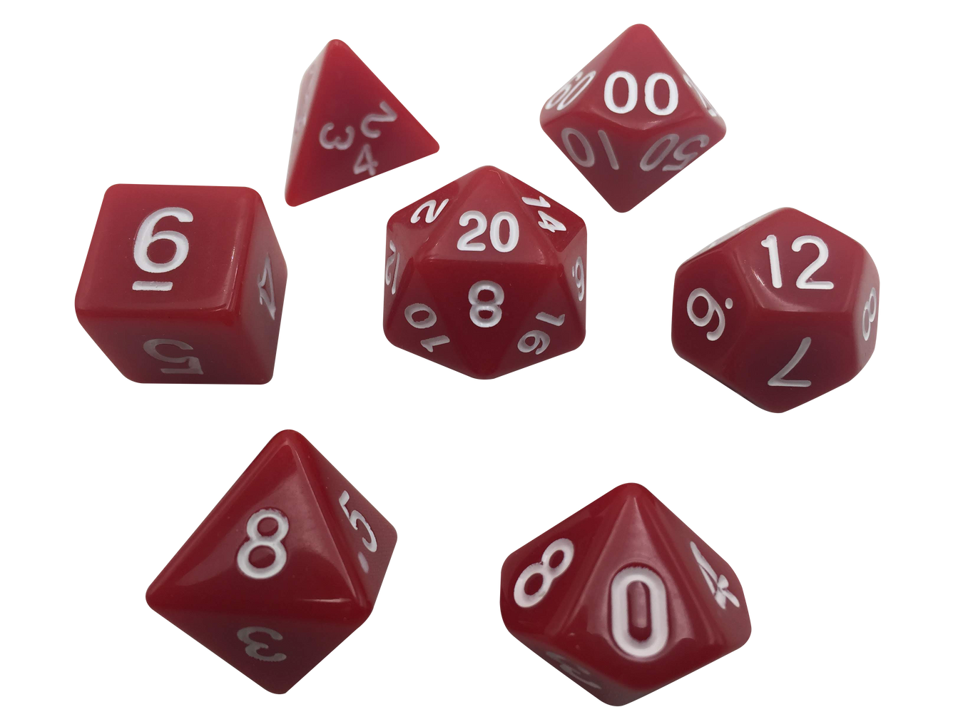 Red D D Polyhedral Dice Sets