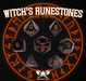 witches runestones_black_and orange rpg dice