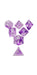 Polyhedral Dice Set - Purple Aether Stone ™ Set Of 7 Polyhedral RPG Dice For D&D
