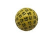 Polyhedral Dice - Single 100 Sided Polyhedral Dice (D100) | Solid Yellow Color With Black Numbering (45mm)