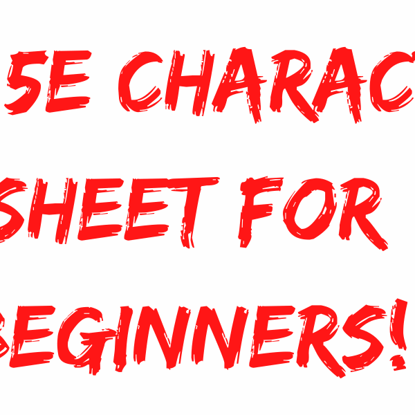 DND 5e Character Sheet for Beginners