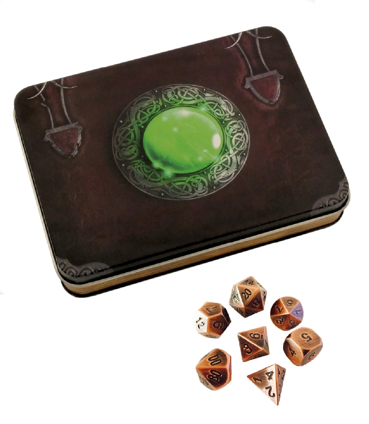 Wizards Grimoire with Metal Dice Sets