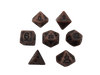 Corroded Brown - Plastic Set of 7 Polyhedral RPG Dice for DND