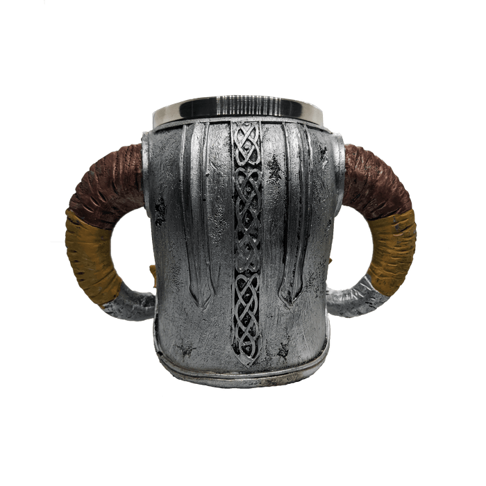 Skull Mug with Horns for RPGs by SkullSplitter Dice