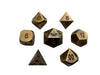 Metal Dice - Warlock Tome With Antique Gold Color With Black Numbering Metal  Dice