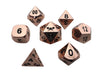 Metal Dice - Warlock Tome With Copper Color  With Black Numbering Metal Dice