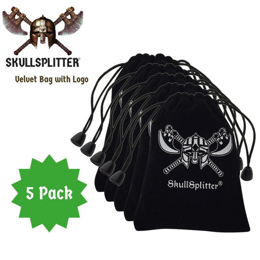 Dice Bags - Small SkullSplitter Velvet Bag Five Pack