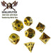 Metal Dice - Slinger's Kit With Gold Color With Black Numbers Metal Dice