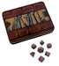Metal Dice - Thieves' Tools With Butcher's Bill | Industrial Gray With Red Numbering Metal Dice