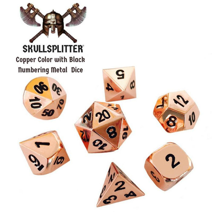 Metal Dice - Thieves' Tools With Copper Color With Black Numbering  Metal Dice