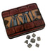 Metal Dice - Thieves' Tools With Executioner's Step | Dull Silver Color With Black Numbers Metal Dice