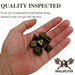 Metal Dice - Thieves' Tools With Industrial Gold Color With Black Numbering Metal Dice
