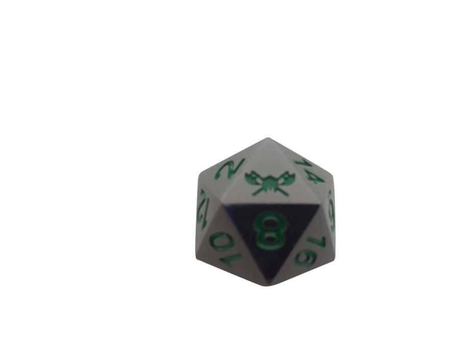 metal_d20_die_for_dungeons_and_dragons_with_skullsplitter_logo