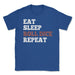 Eat Sleep Roll Dice Repeat - Unisex T-Shirt - Royal Blue