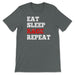 Eat Sleep Rage Repeat - Premium Unisex T-Shirt - Dark Grey Heather
