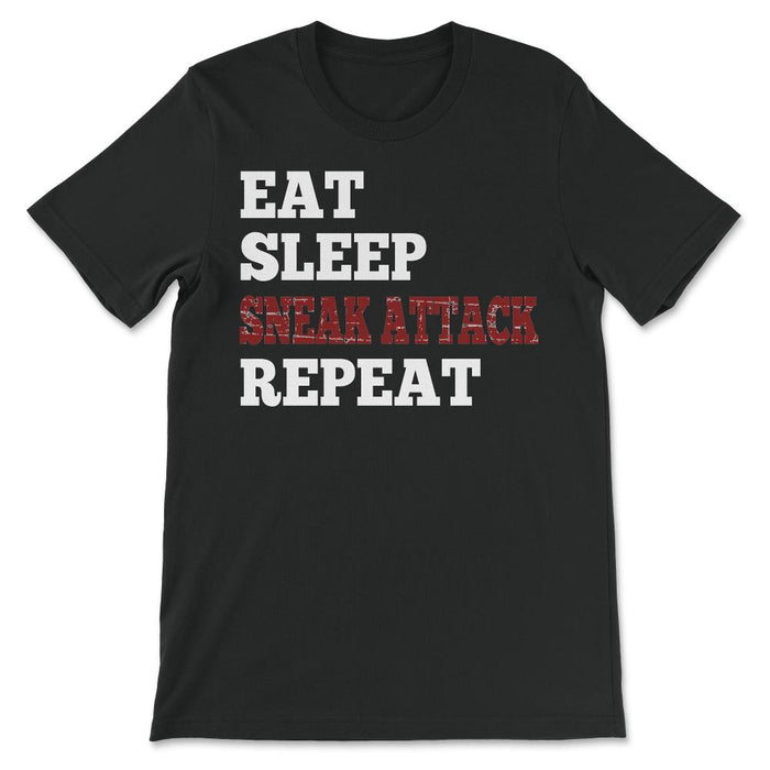 Eat Sleep Sneak Attack Repeat - Premium Unisex T-Shirt - Black Triblend