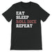 Eat Sleep Roll Dice Repeat - Premium Unisex T-Shirt - Black Triblend
