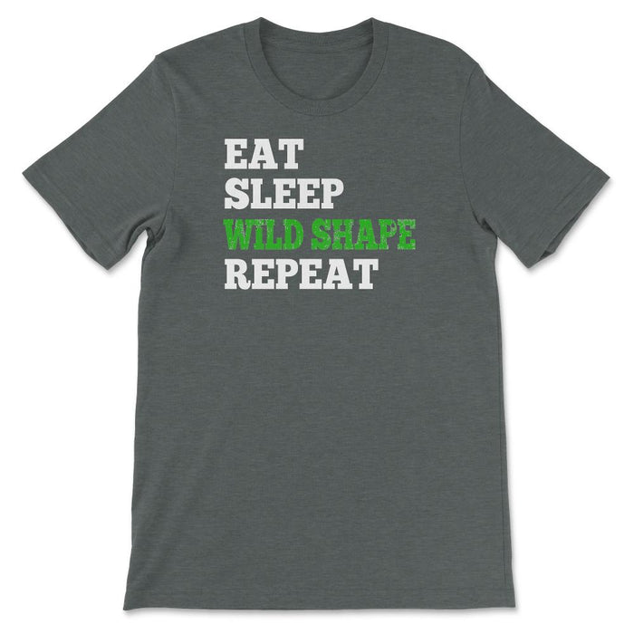 Eat Sleep Wild Shape Repeat - Premium Unisex T-Shirt - Dark Grey Heather