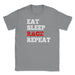 Eat Sleep Rage Repeat - Unisex T-Shirt - Grey Heather