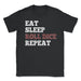 Eat Sleep Roll Dice Repeat - Unisex T-Shirt - Black
