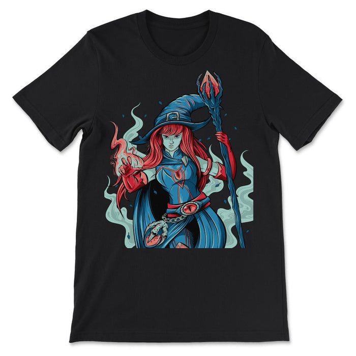 Female Wizard -SkullSplitter Dice - Premium Unisex T-Shirt - Black