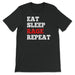 Eat Sleep Rage Repeat - Premium Unisex T-Shirt - Black Triblend