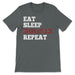 Eat Sleep Sneak Attack Repeat - Premium Unisex T-Shirt - Dark Grey Heather