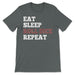 Eat Sleep Roll Dice Repeat - Premium Unisex T-Shirt - Dark Grey Heather