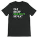Eat Sleep Wild Shape Repeat - Premium Unisex T-Shirt - Black Triblend