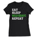 Eat Sleep Wild Shape Repeat - Women's Tee - Black