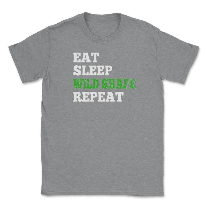 Eat Sleep Wild Shape Repeat - Unisex T-Shirt - Grey Heather