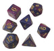 Polyhedral Dice Set - Blue And Purple Swirled Color - Pack Of 7 Polyhedral Dice (7 Die In Set) | Role Playing Game Dice | D4, D6, D8, D10, D%, D12, And D20
