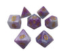 Polyhedral Dice Set - Lavender And White With Gold Numbers - Pack Of 7 Polyhedral Dice (7 Die In Set) | Role Playing Game Dice | D4, D6, D8, D10, D%, D12, And D20