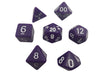 Polyhedral Dice Set - Purple With White Numbers  Set Of 7 Polyhedral RPG Dice