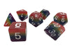 Polyhedral Dice Set - Solid Rainbow - Set Of 7  Rainbow Colored Solid Polyhedral RPG Dice For Dungeons And Dragons