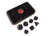 Metal Dice - Warlock Tome With Whispers Of The Void | Shiny Black Nickel With Purple Numbers Metal Dice